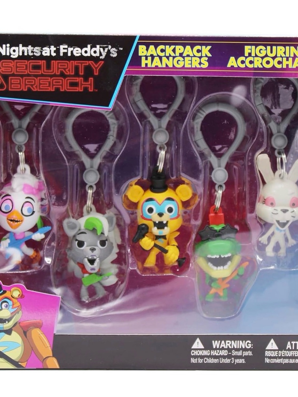 Five Nights at Freddy's Security Breach Backpack Hangers - Multicolor